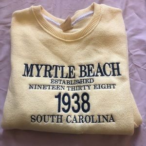 Yellow Mrytle Beach sweatshirt